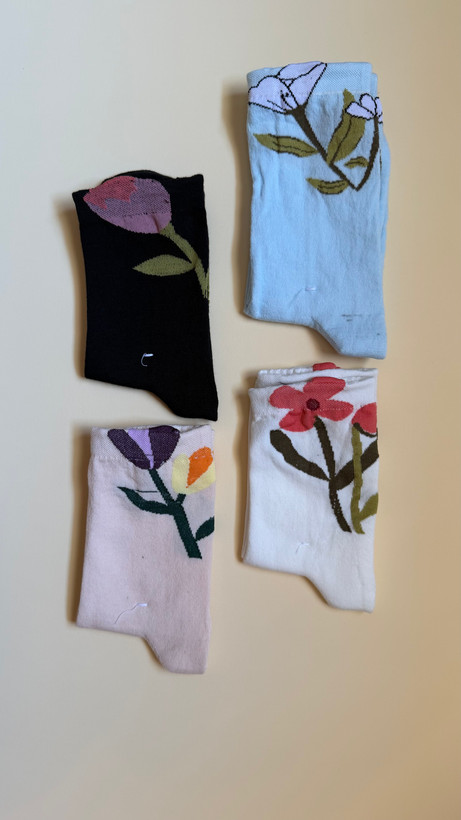جوراب ساقدار گل لاله